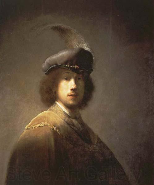 Rembrandt van rijn Self-Portrait with Plumed Beret Norge oil painting art